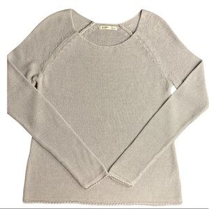 OLD NAVY Women’s Raglan Rolled Sleeves & Hem Cotton/Acrylic Gray Sweater Medium